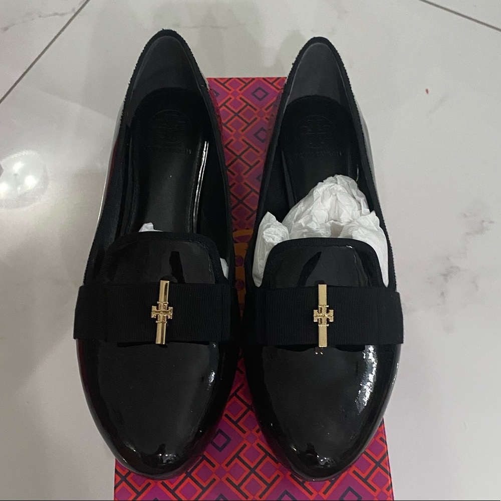 Tory Burch Trudy Slipper Soft Patent Calf - Black
